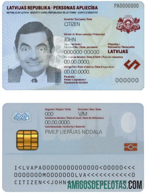 Latvia ID exemplo